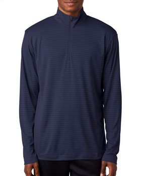 Ultraclub 8235 Men's Striped 1/4-Zip Pullover