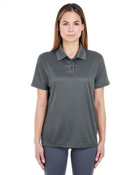 UltraClub 8305L Women's Cool & Dry Elite Mini-Check Jacquard Polo
