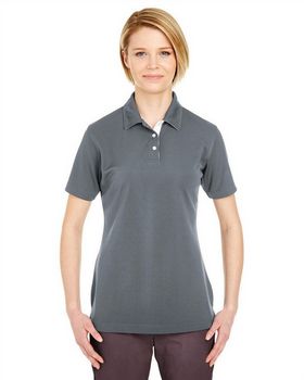 UltraClub 8325L Women's Platinum Performance Birdseye Polo