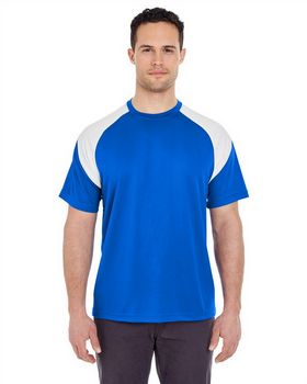 Ultraclub 8399 Men's Shoulder Block Tee