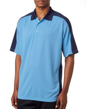 Ultraclub 8447 Men's Cool & Dry Stain-Release 2-Tone Performance Polo