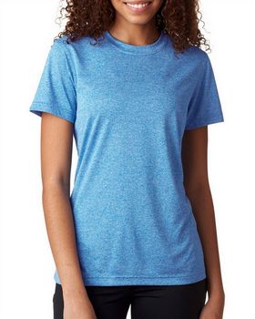 Ultraclub 8619L Women's Cool & Dry Heather Performance Tee