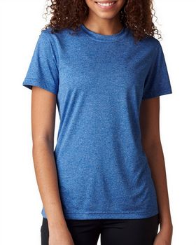 Ultraclub 8619L Women's Cool & Dry Heather Performance Tee