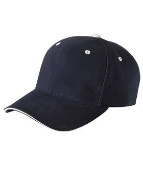 Yupoong 6262S Brushed Cotton Twill 6-Panel Mid-Profile Sandwich Cap