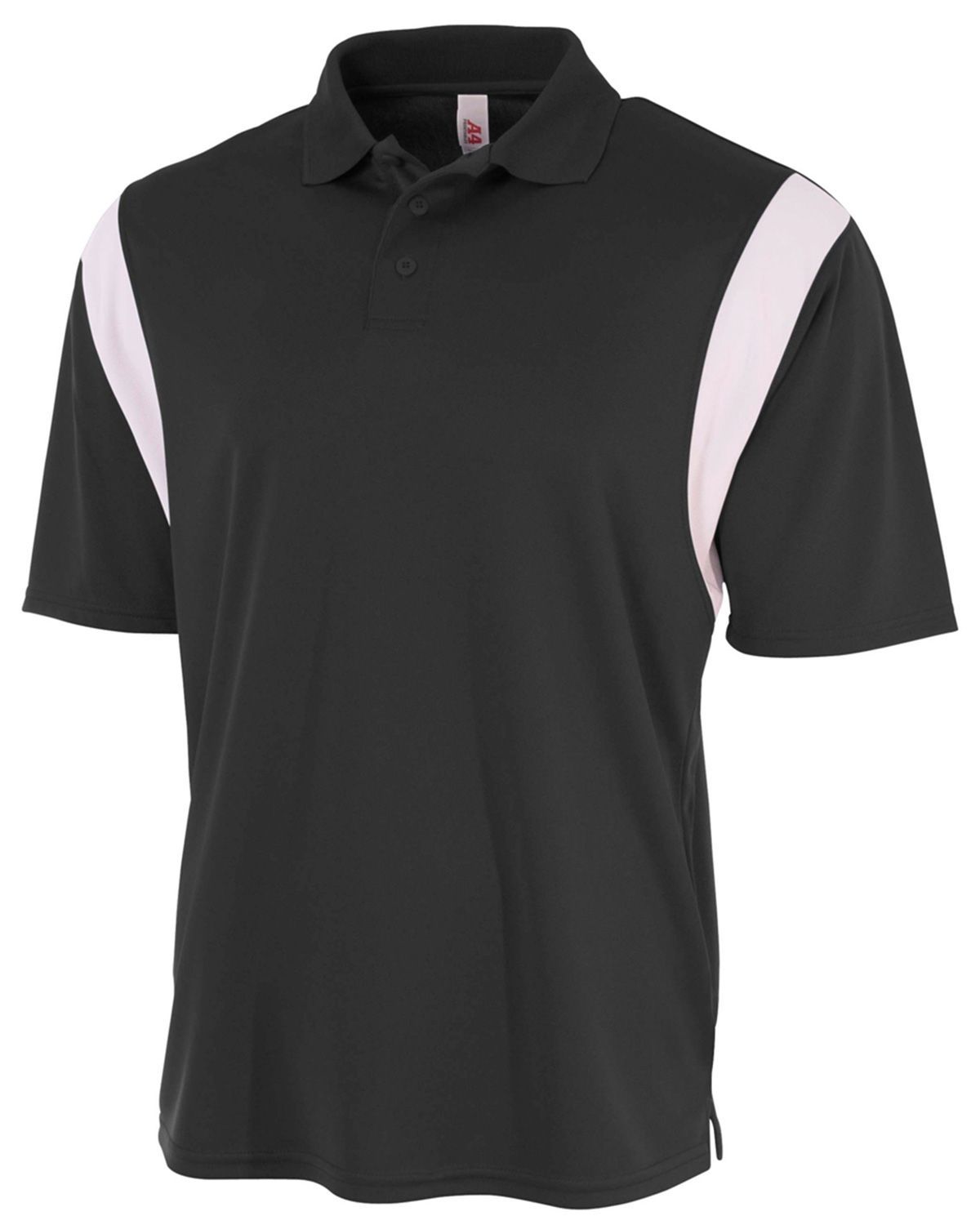 A4 N3266 Men's  Color Block Polo with Knit Collar