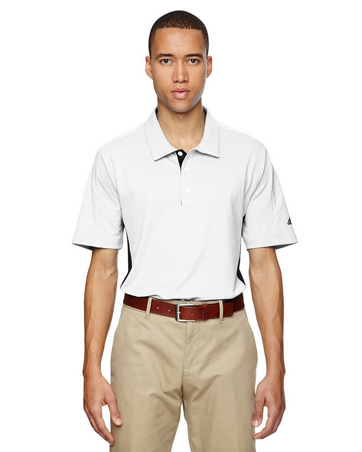 Adidas Golf A128 Puremotion Colorblock 3 Stripes Polo Shirt