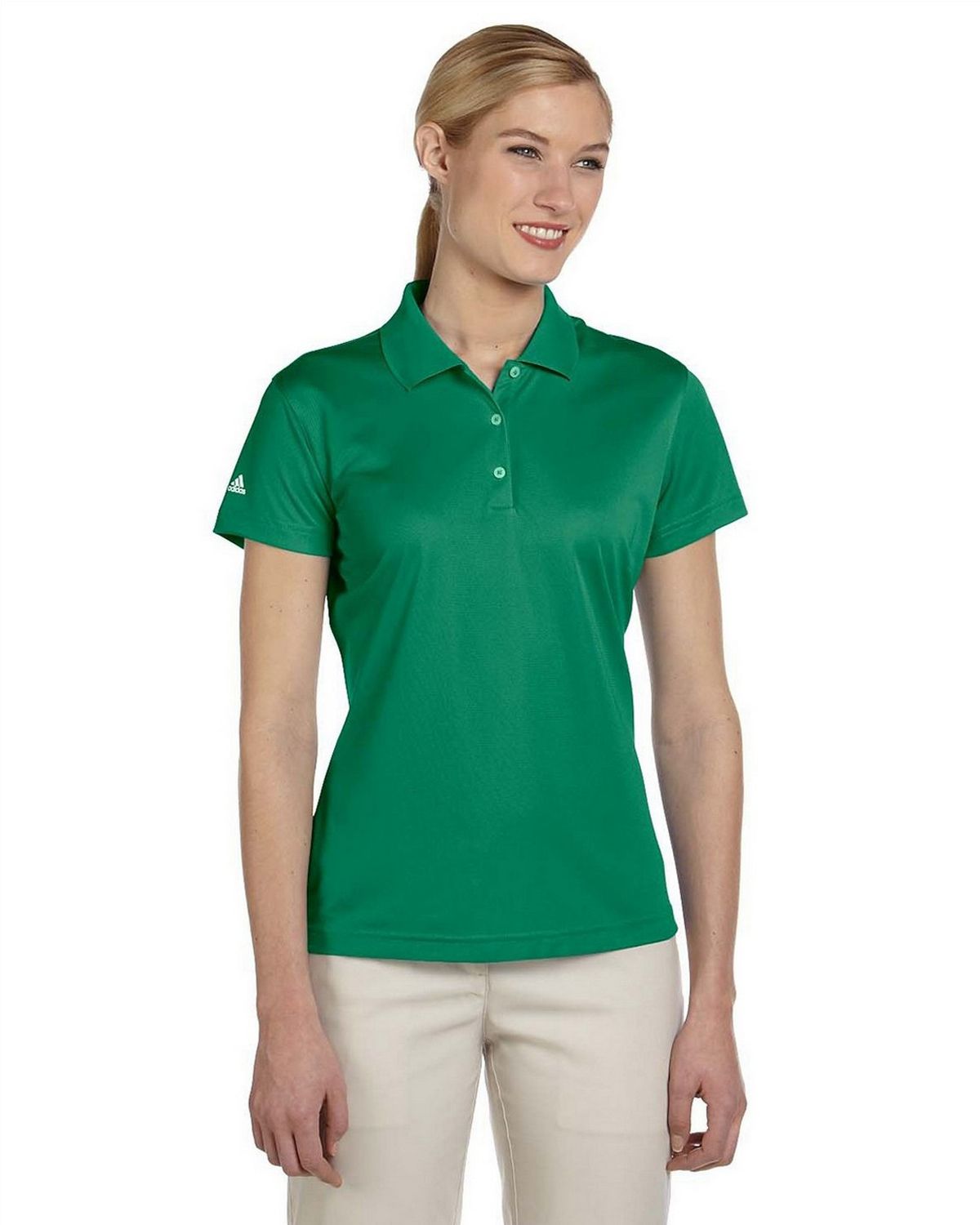 Adidas Golf A131 Women's ClimaLite Pique Short-Sleeve Polo