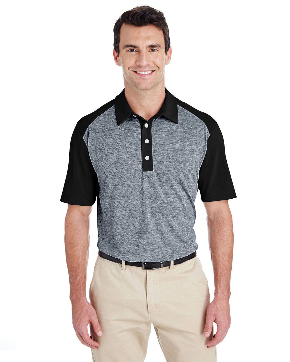 Adidas Golf A145 Men's Heather Block Polo Shirt