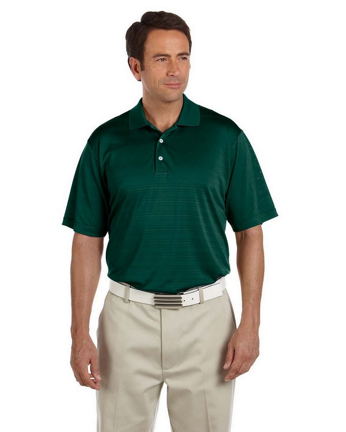Adidas Golf A161 Men’s ClimaLite Textured Short-Sleeve Polo