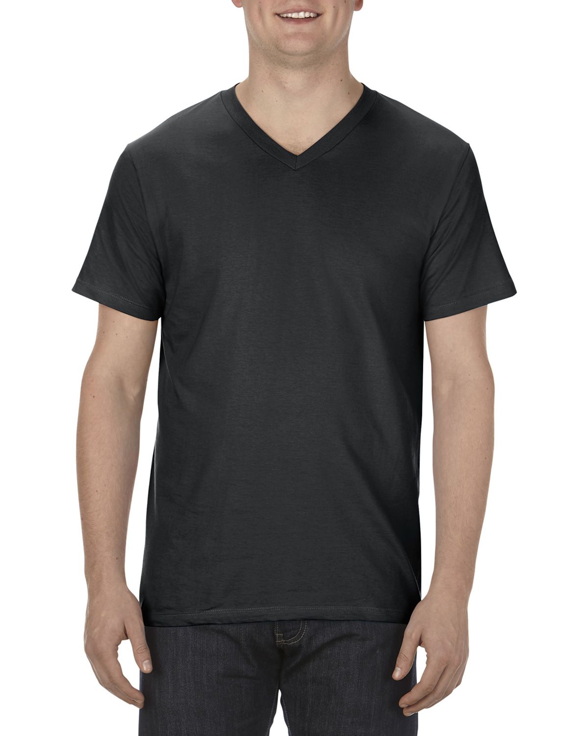 Alstyle AL5300 Men's 4.3 oz. Ringspun Cotton V-Neck T-Shirt