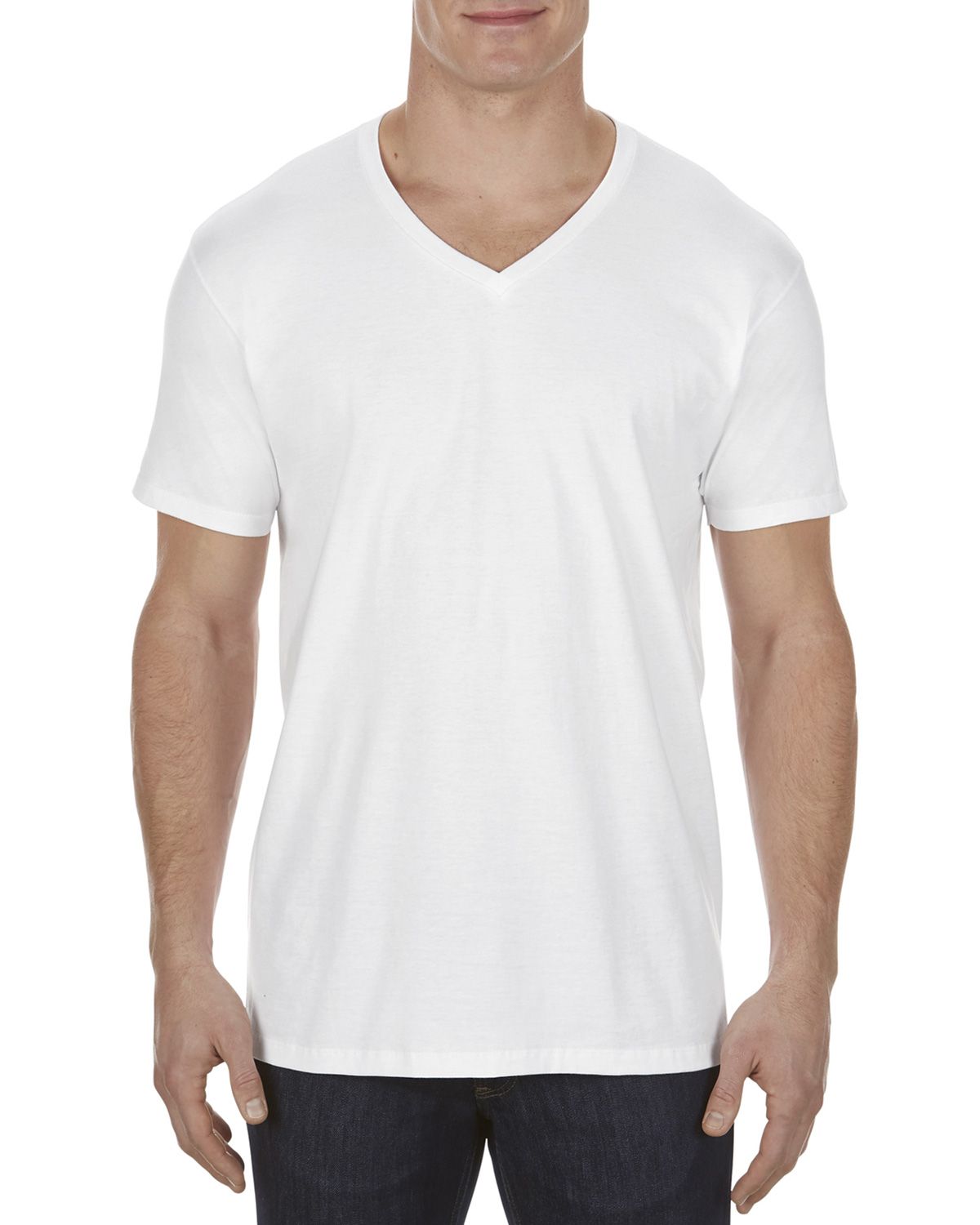 Alstyle AL5300 Men's 4.3 oz. Ringspun Cotton V-Neck T-Shirt