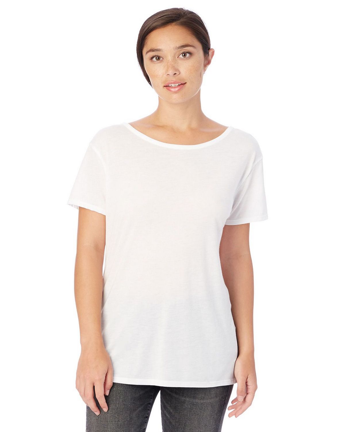 Alternative 3098B2 Women's Cross-Back Slinky Jersey T-Shirt