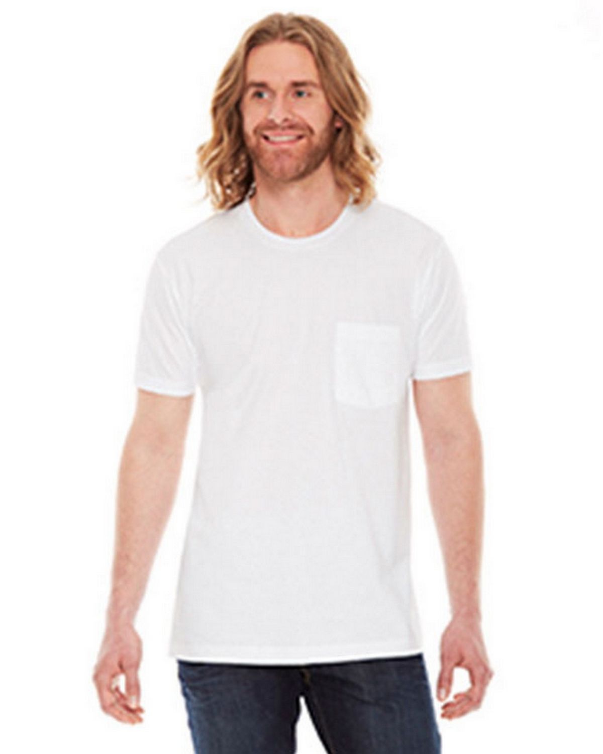 American Apparel 2406W Fine Jersey Pocket Unisex T-Shirt