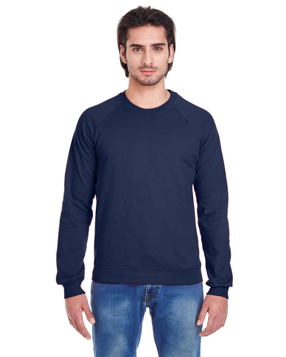 American Apparel 5454W Unisex California Fleece Raglan T-Shirt