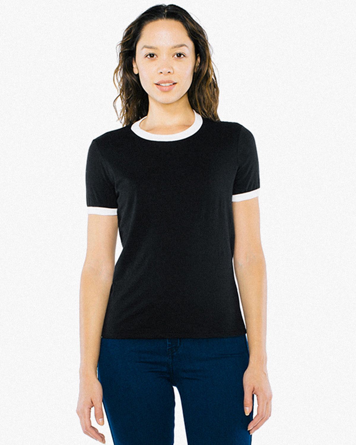 American Apparel BB310W Women's Poly-Cotton Ringer T-Shirt