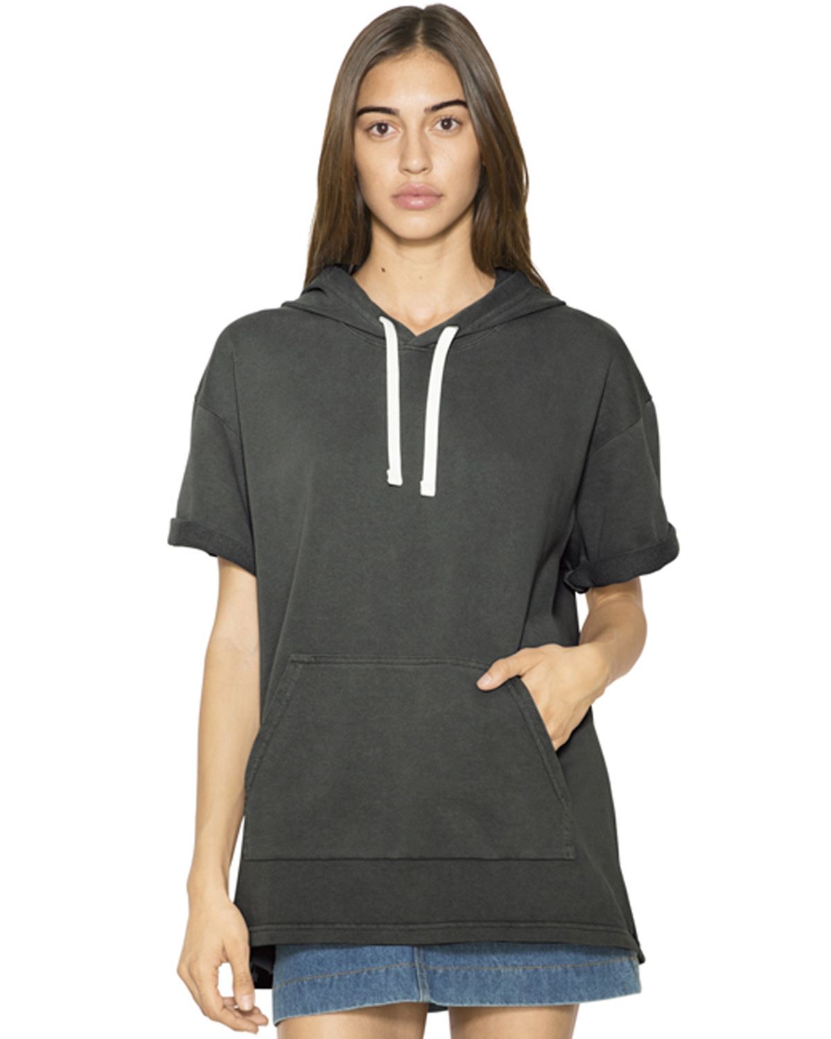 American Apparel TF424W Unisex Garment-Dyed Kangaroo Pocket Sweatshirt