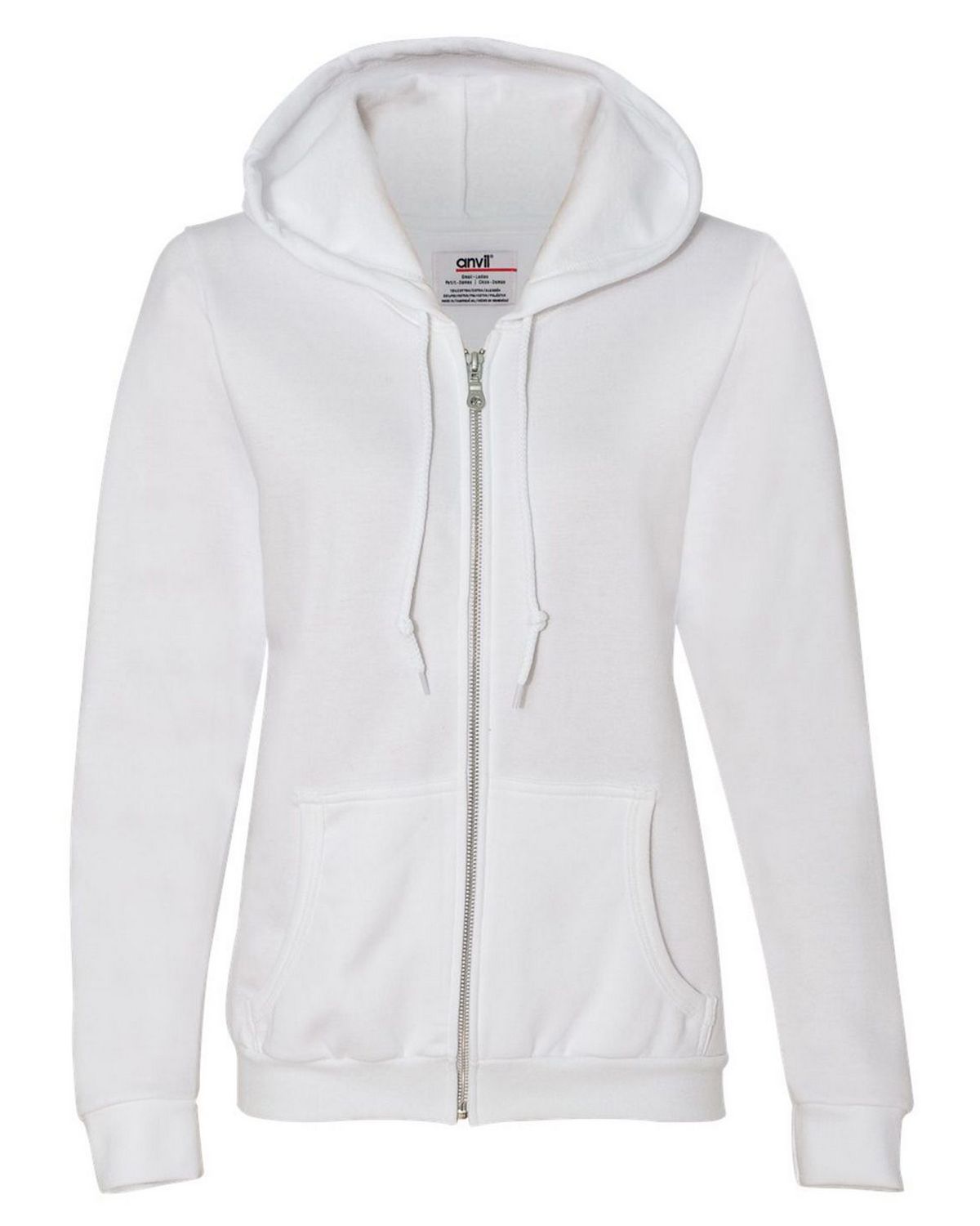 Anvil 71600FL Ladies Fashion Full-Zip Blended Hooded Sweatshirt ...