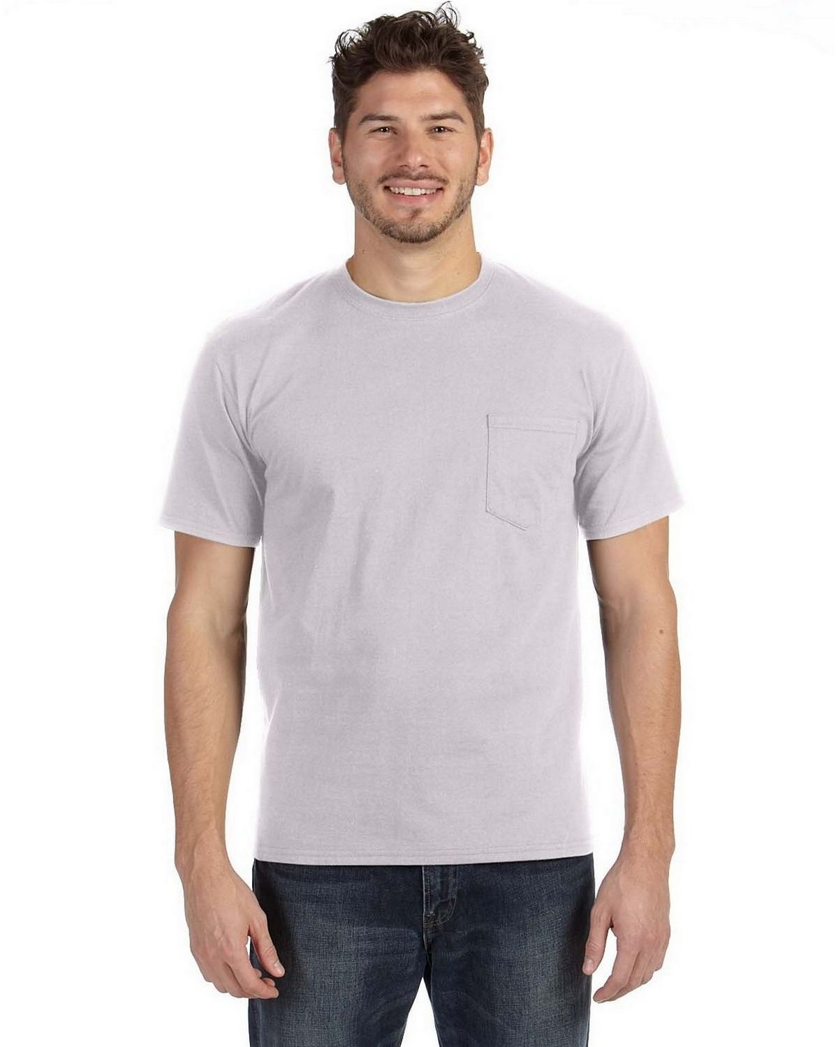 Anvil 783AN Men's Heavyweight Ringspun Pocket T-Shirt