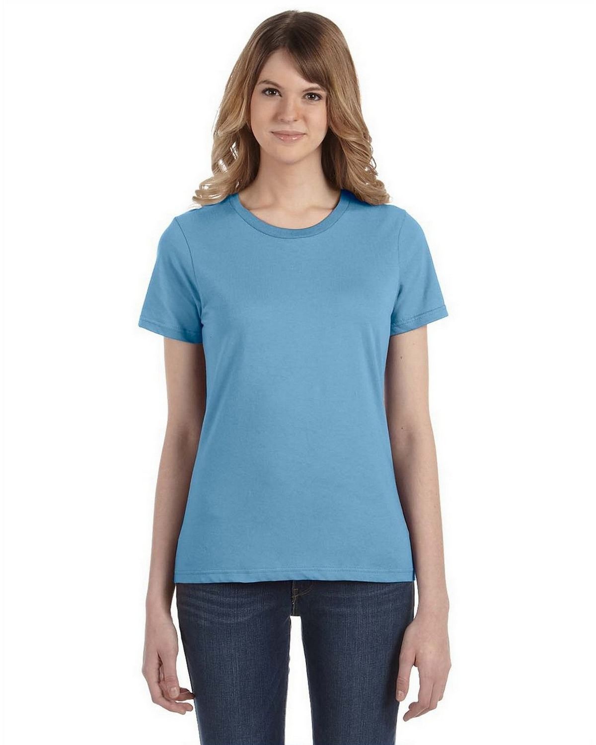 Anvil 880 Ladies 4.5 oz. Ringspun Cotton Fashion Fit T-Shirt ...