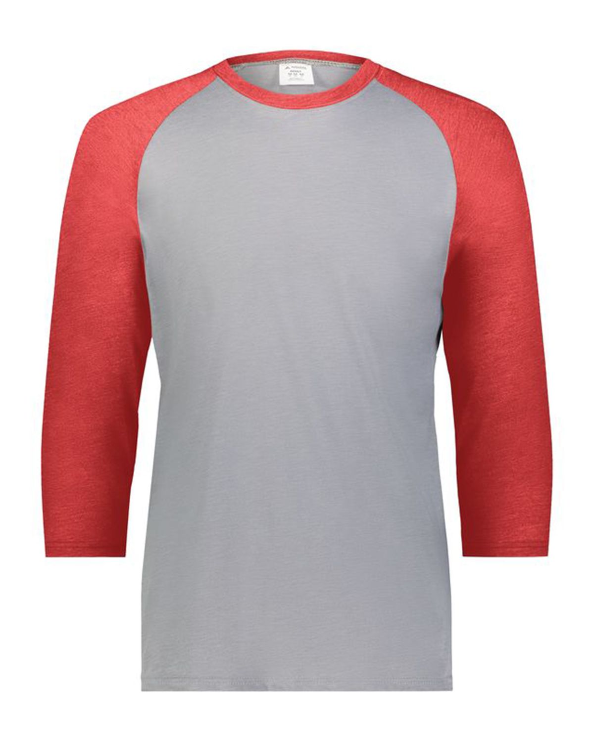 UPC 765689297966 product image for Augusta Sportswear Men's 6879 Gameday Vintage 3/4 Tee - Grey Heather/Scarlet Hea | upcitemdb.com