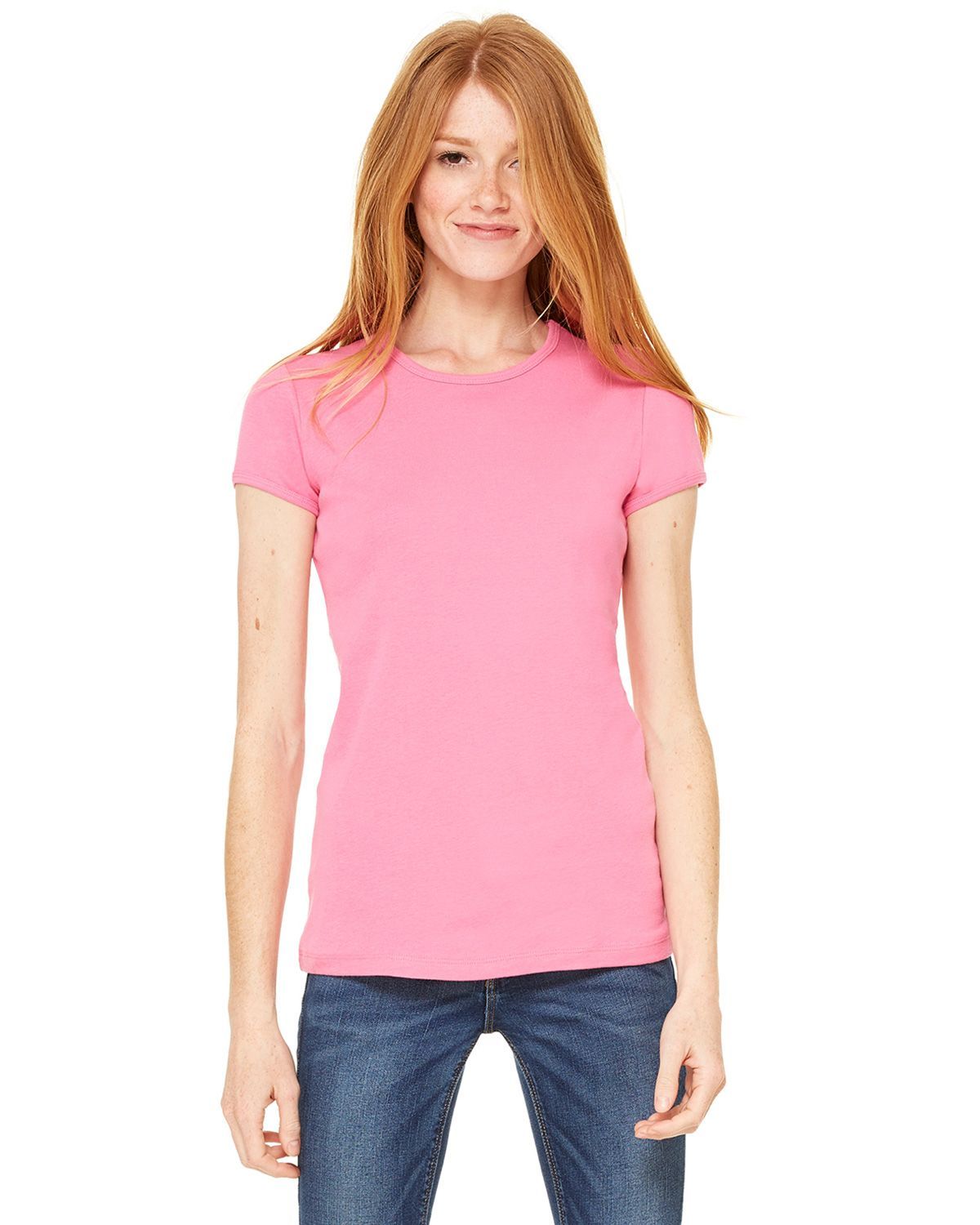 Bella + Canvas 1001 Ladies’ Stretch Rib Short-Sleeve T-Shirt ...
