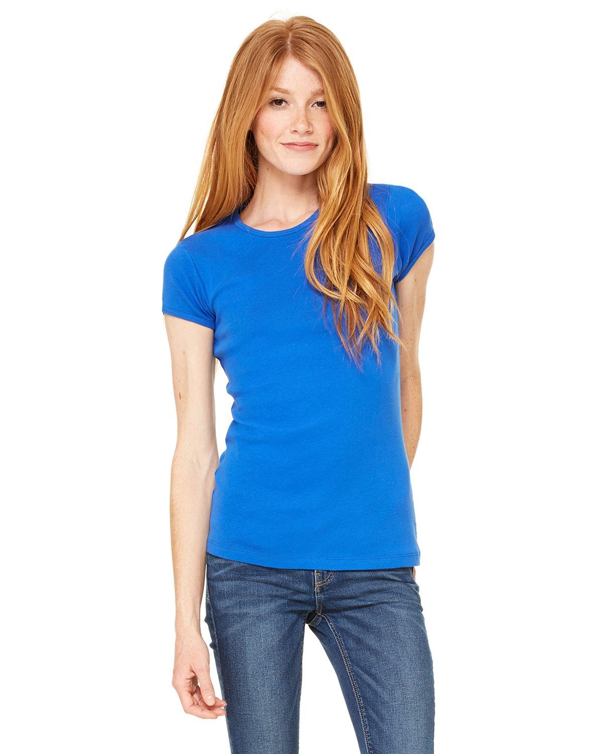 Bella + Canvas 1001 Ladies’ Stretch Rib Short-Sleeve T-Shirt ...