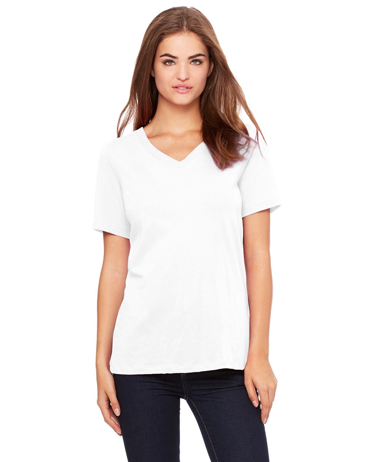 Canvas 6405 Missy Jersey Short-Sleeve V-Neck T-Shirt Bella 