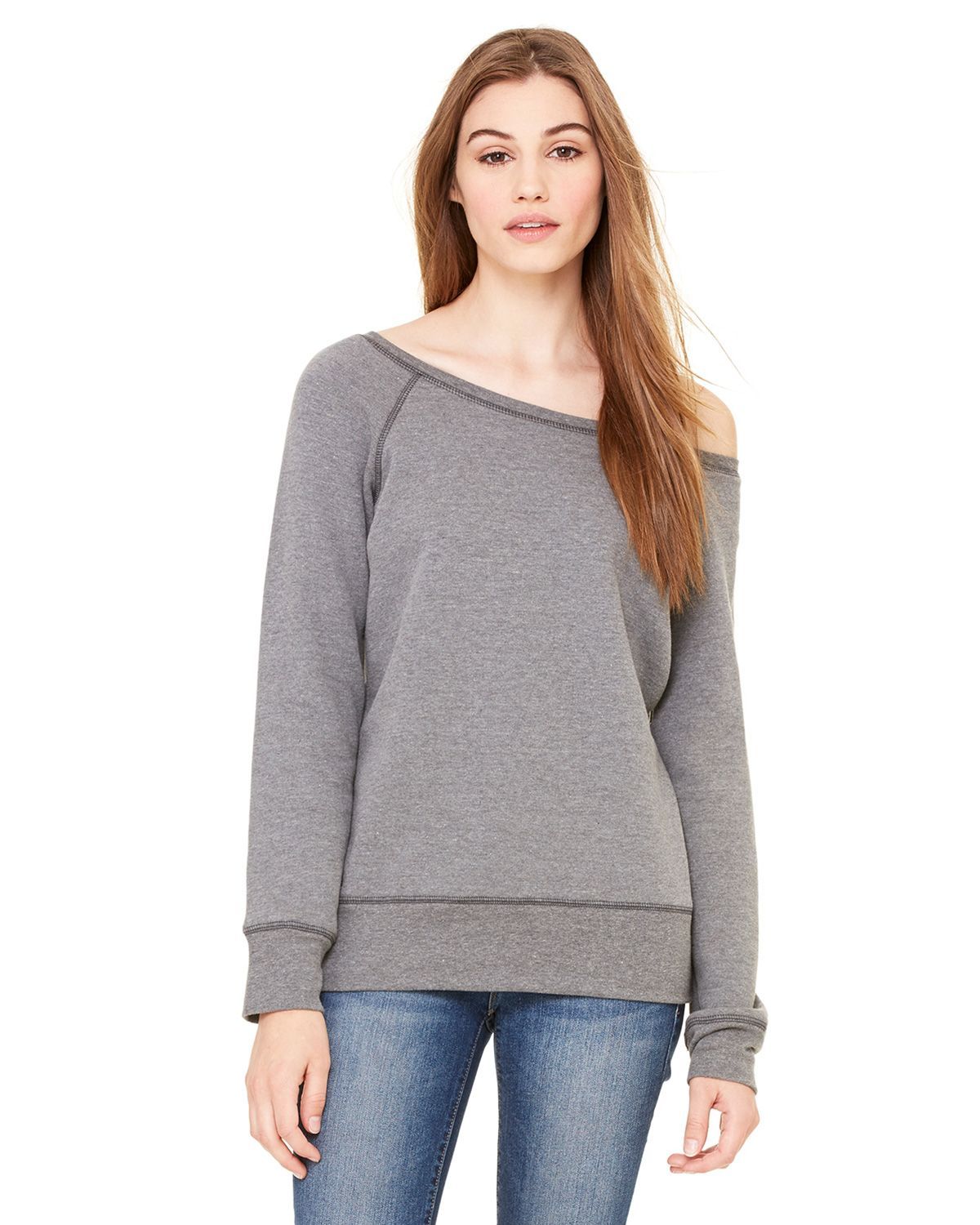 Women/'s Wide Neck Sweatshirt