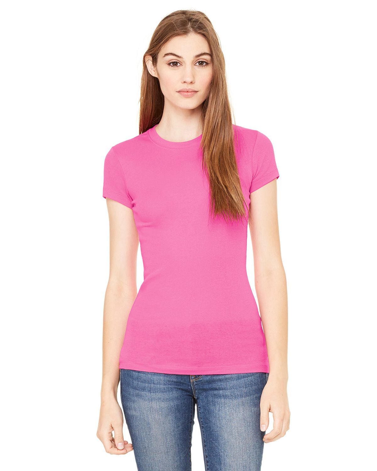 Bella + Canvas 8701 Ladies Kimberley Sheer Rib Longer-Length T-Shirt ...