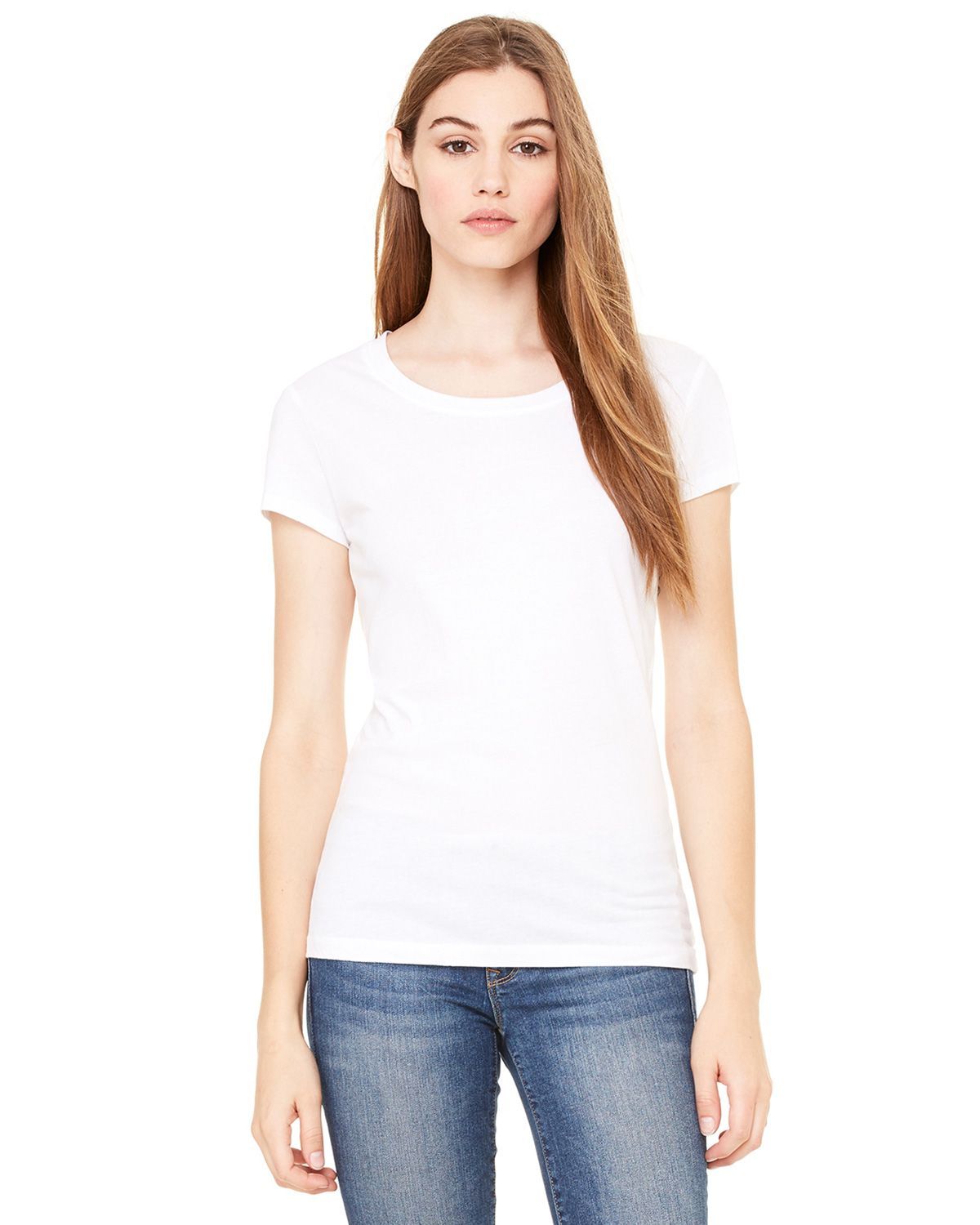 Bella + Canvas 8701 Ladies Kimberley Sheer Rib Longer-Length T-Shirt ...