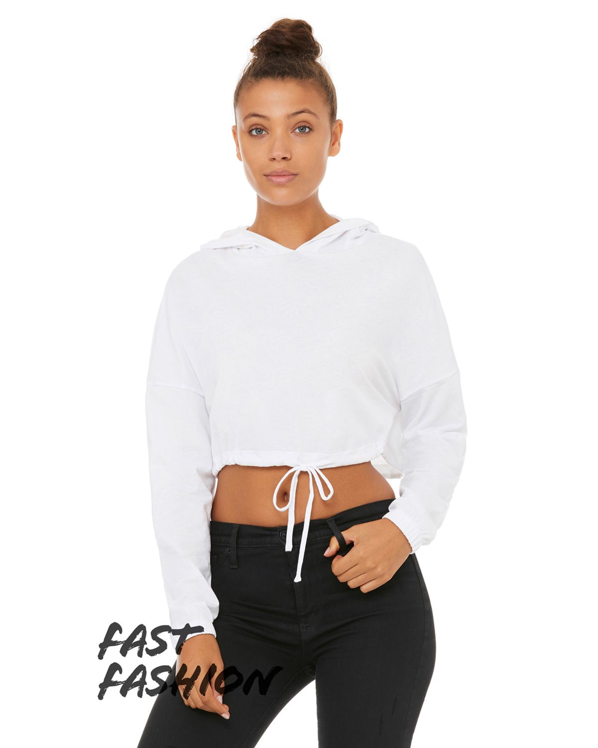 cropped hoodie with cinched waist