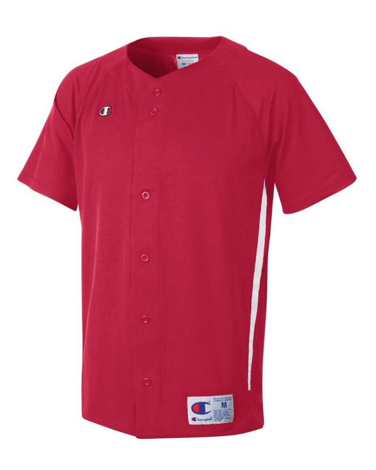 UPC 011919000685 product image for Champion 15028TU Men's Prospect Full Button Baseball Jersey - Scarlet/White - L | upcitemdb.com