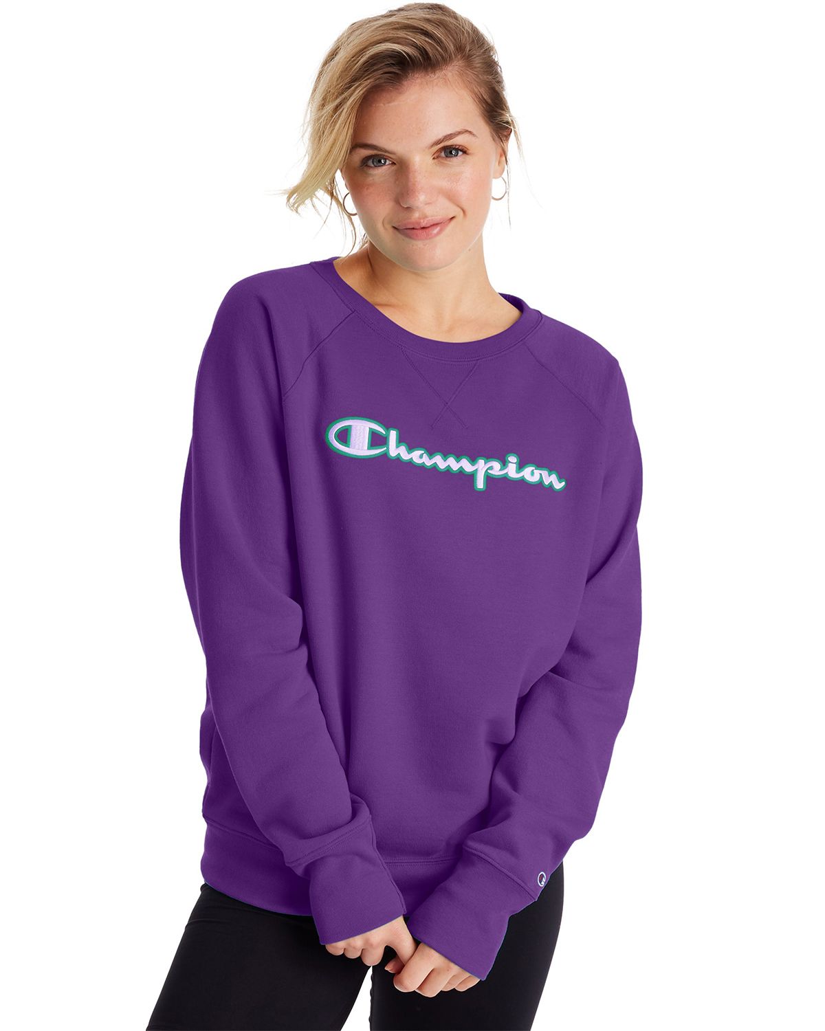 Champion satin stitch hoodie sweatshirt best sale