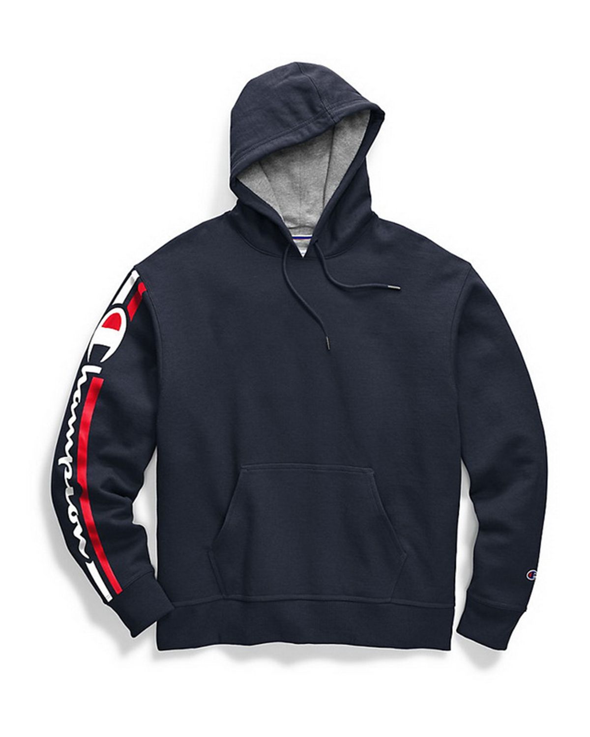 champion vertical logo hoodie