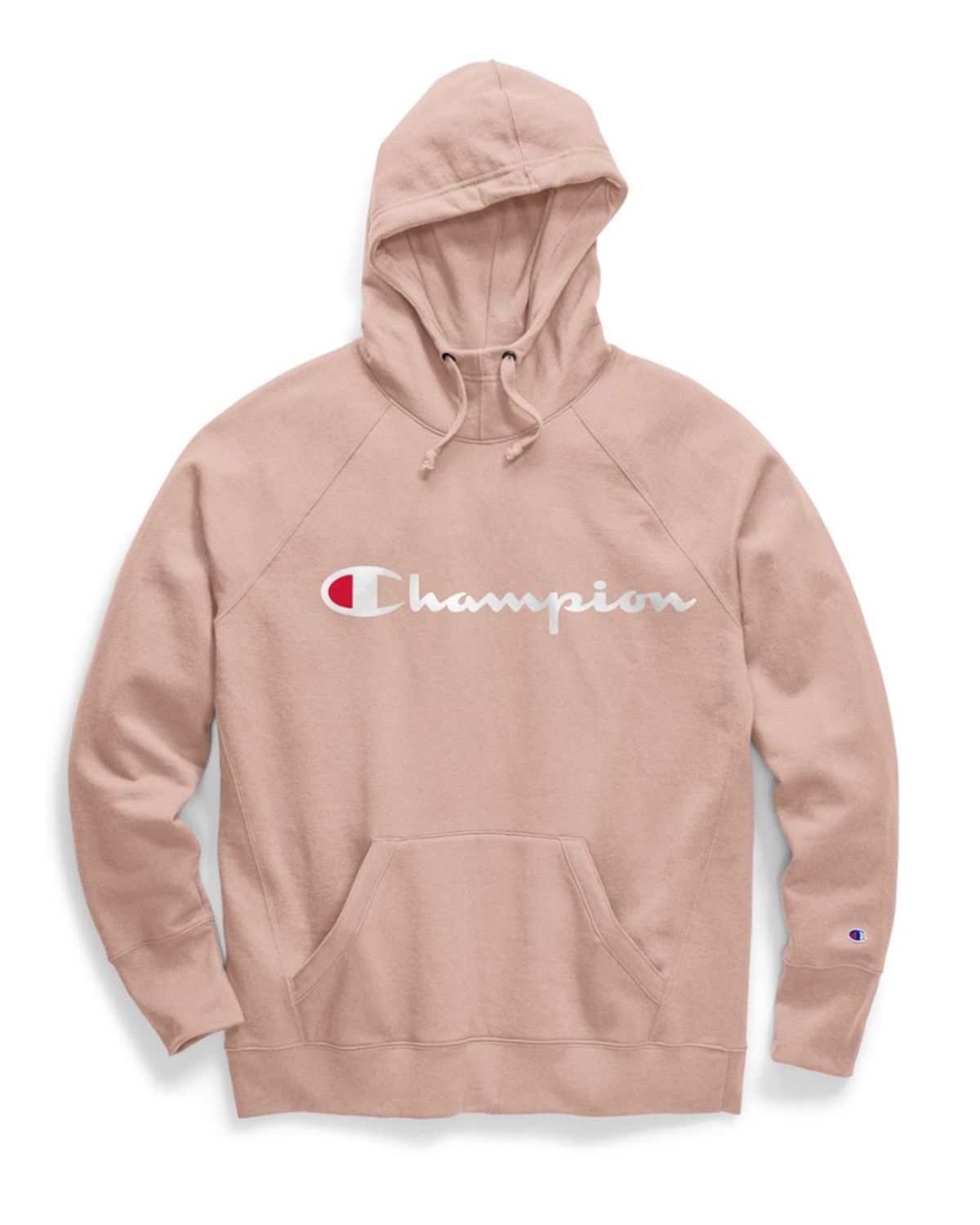 Champion GF934 Y07418 Womens Powerblend Fleece Pullover Hoodie; Script Logo