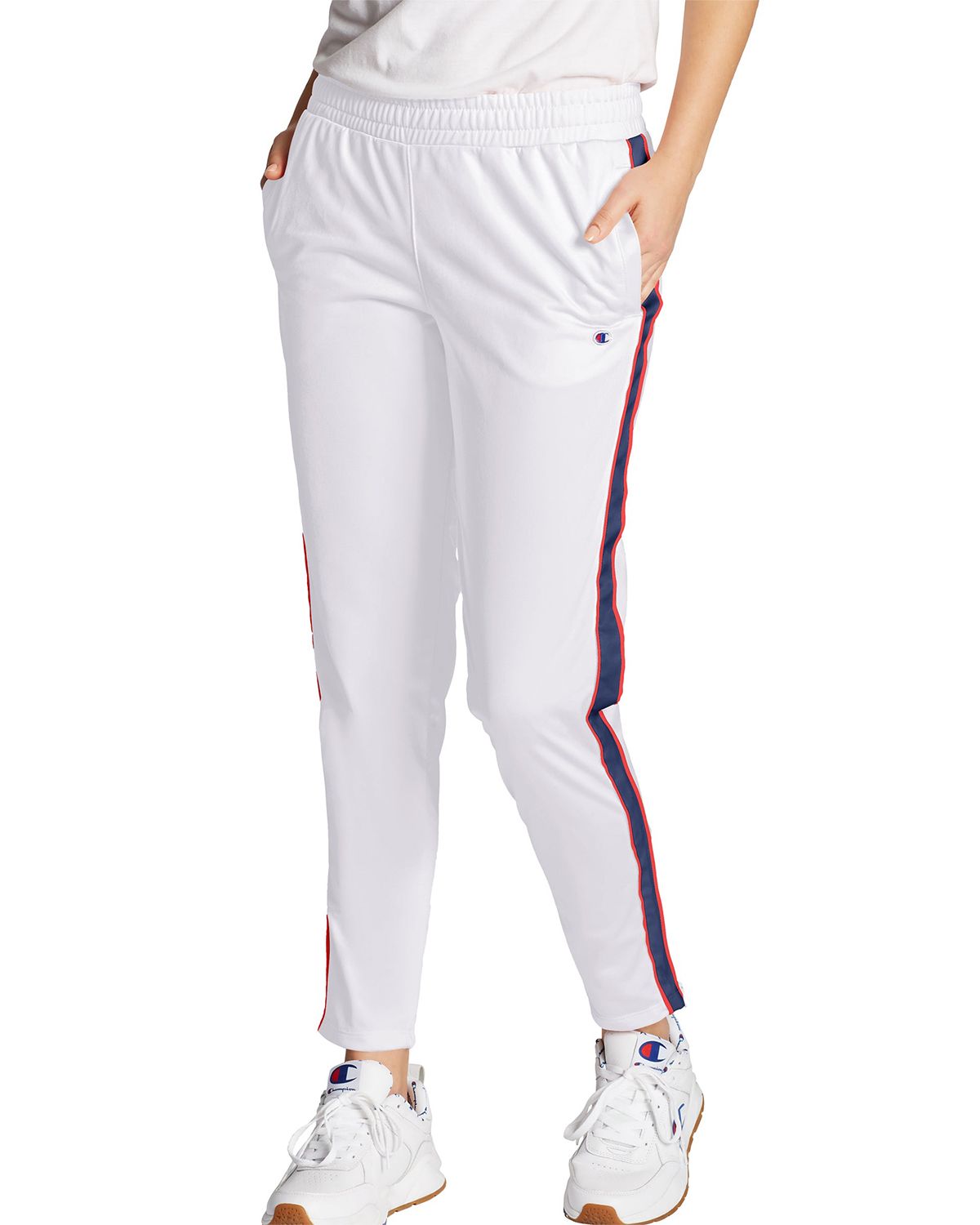 white champion track pants