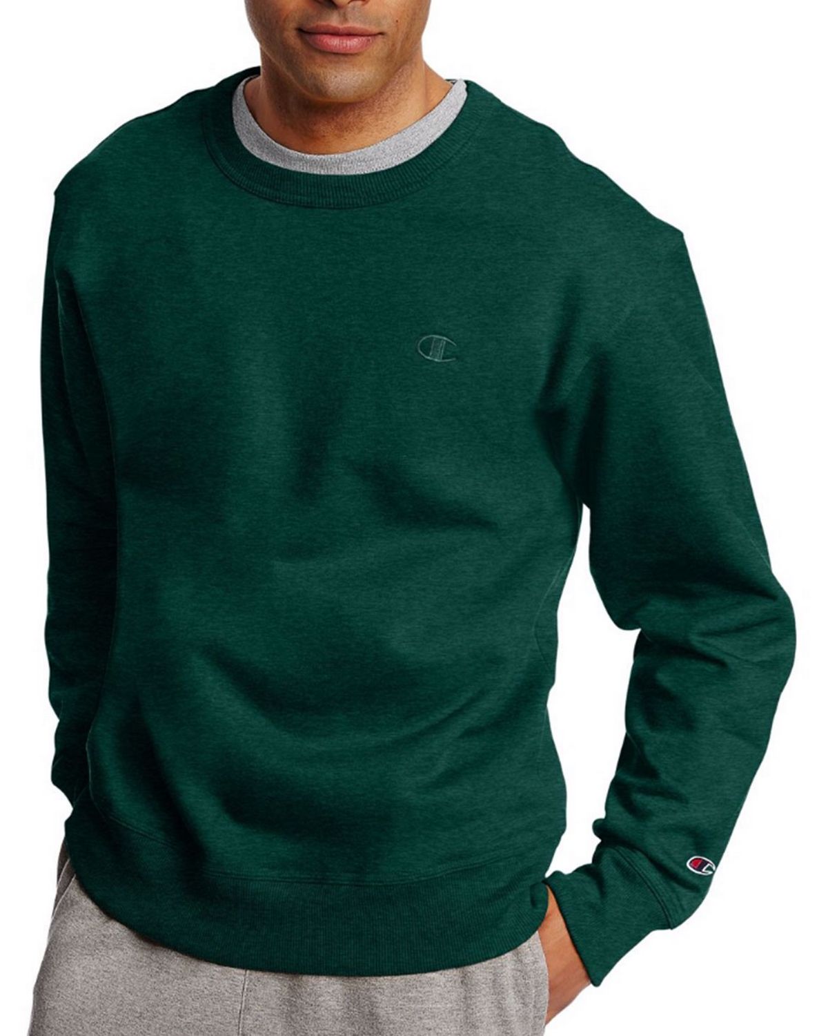 champion pullover green