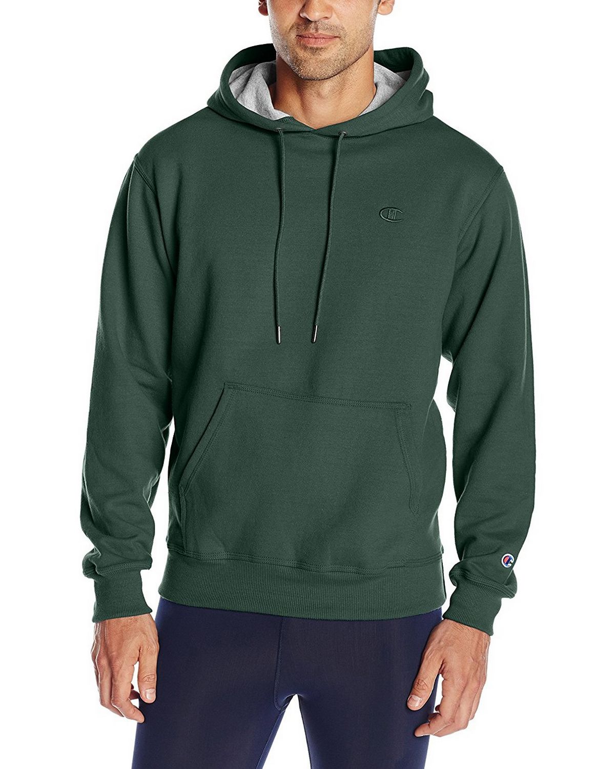 champion hoodie green mens