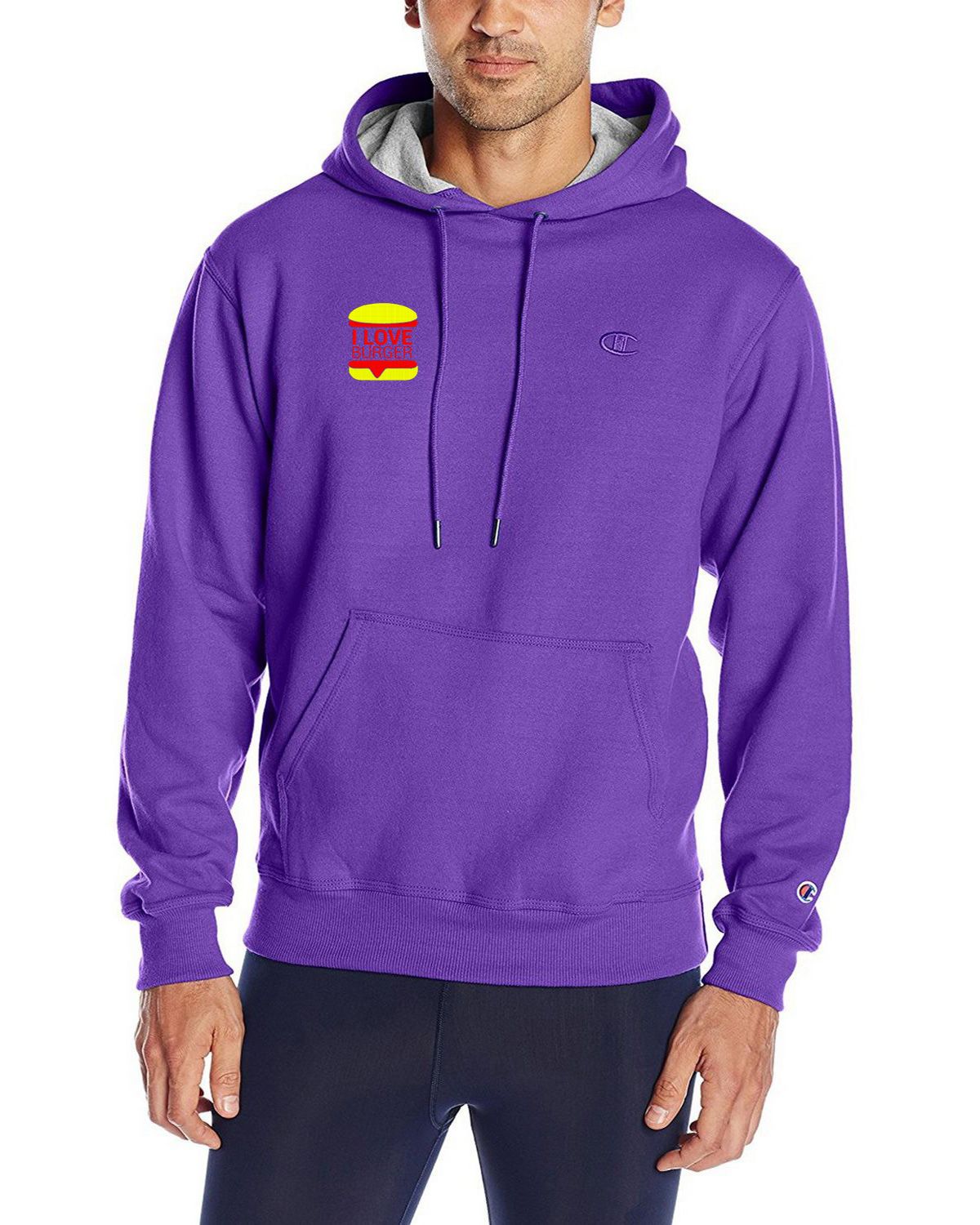 mens purple champion hoodie