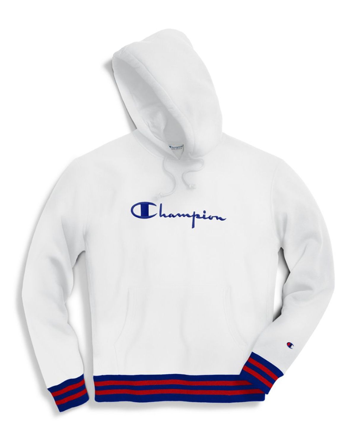 champion white logo hoodie