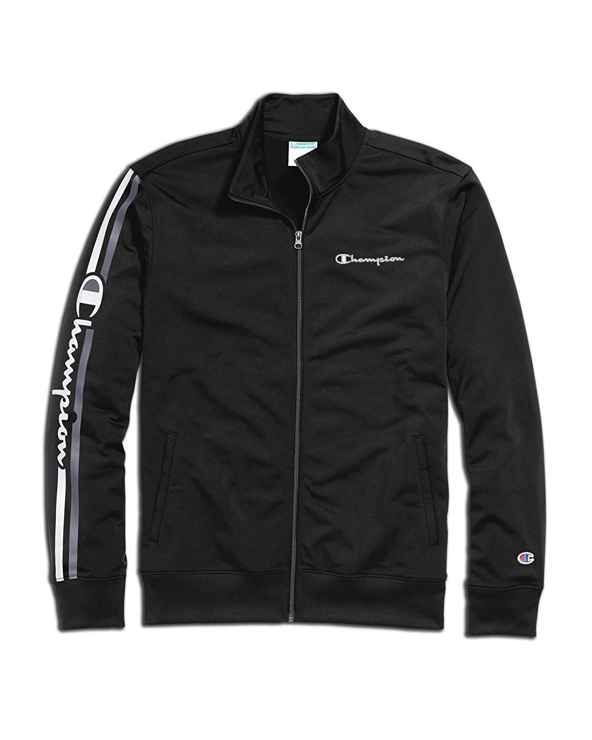 champion packable jacket vertical logo