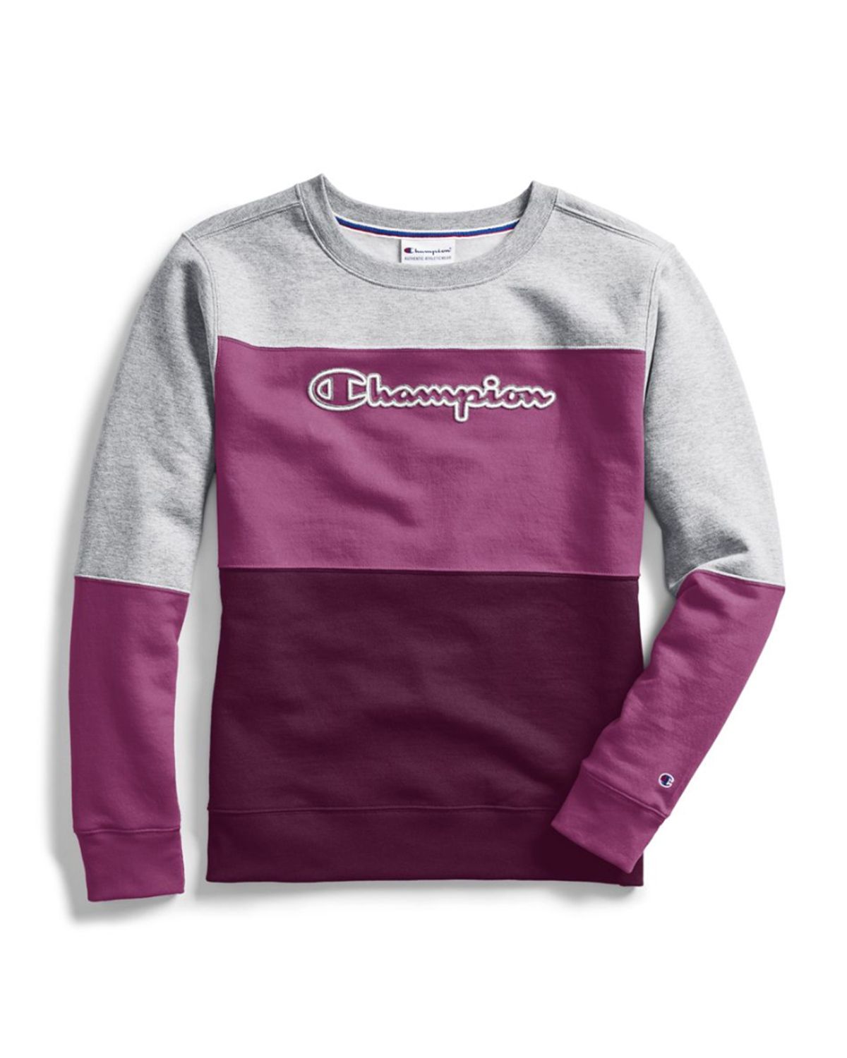 champion nautical color blocked script crew