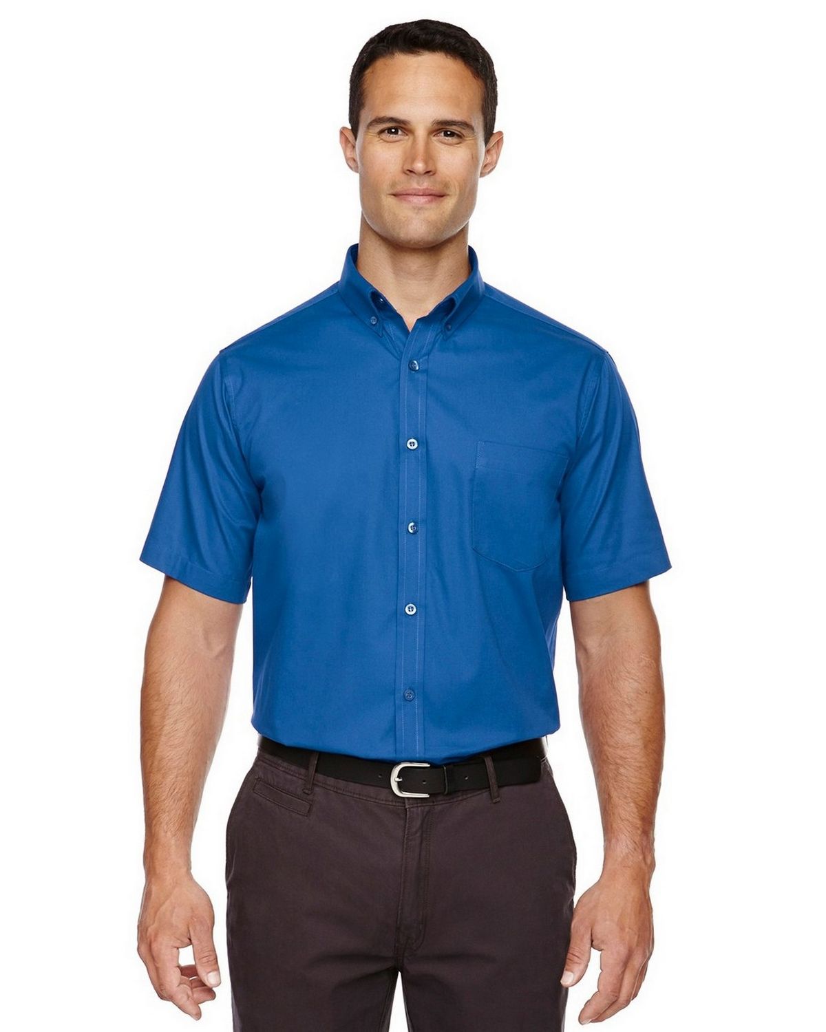Core365 88194 Optimum Mens Short Sleeve Twill Shirt - ApparelnBags.com