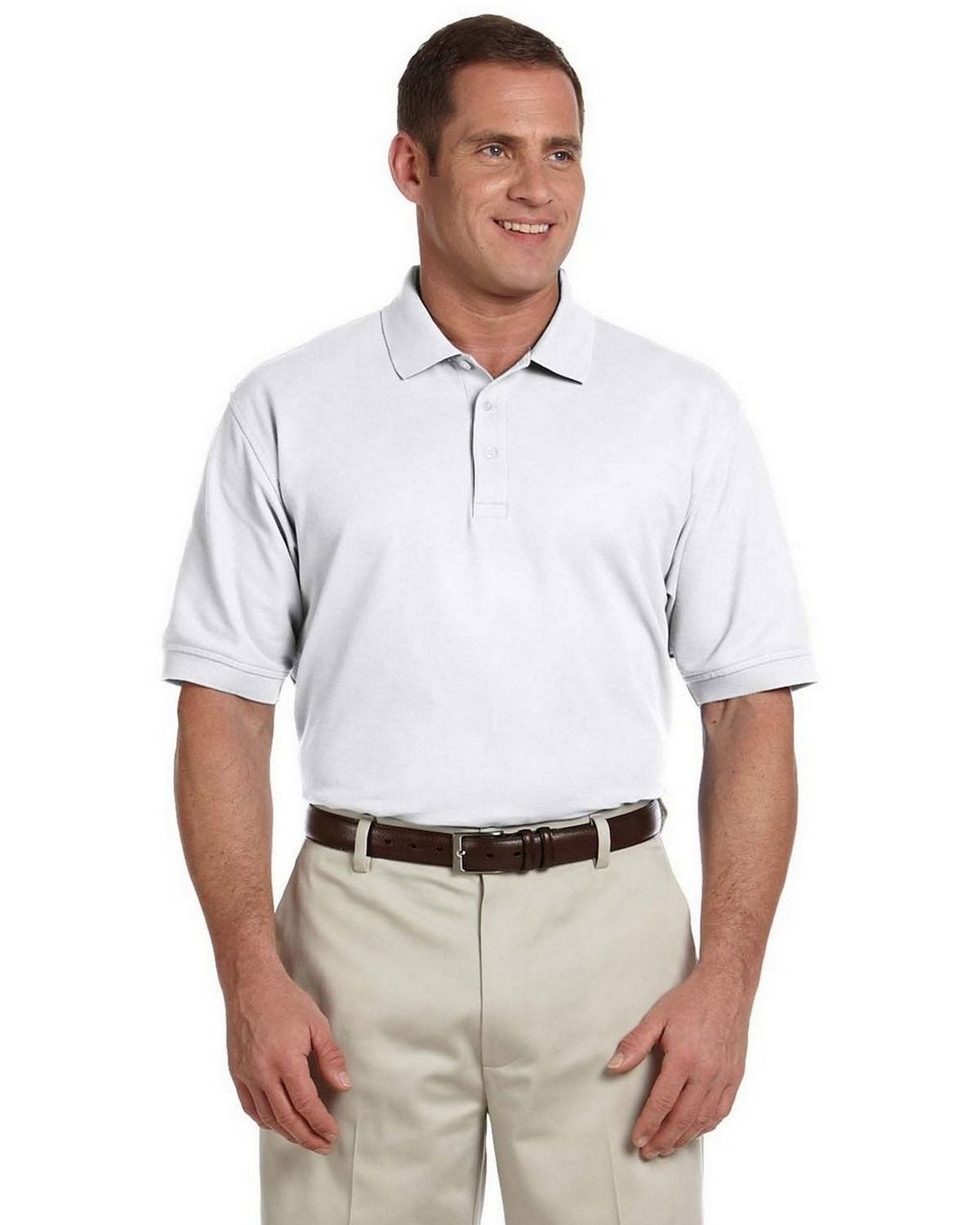 white polo khaki shorts