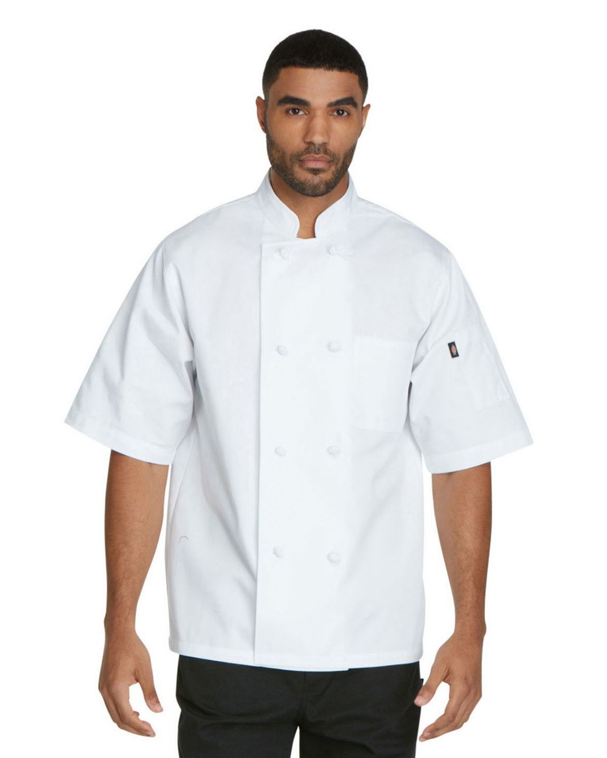 X-Large White Details about   Dickies Covered Button Chef Coat 