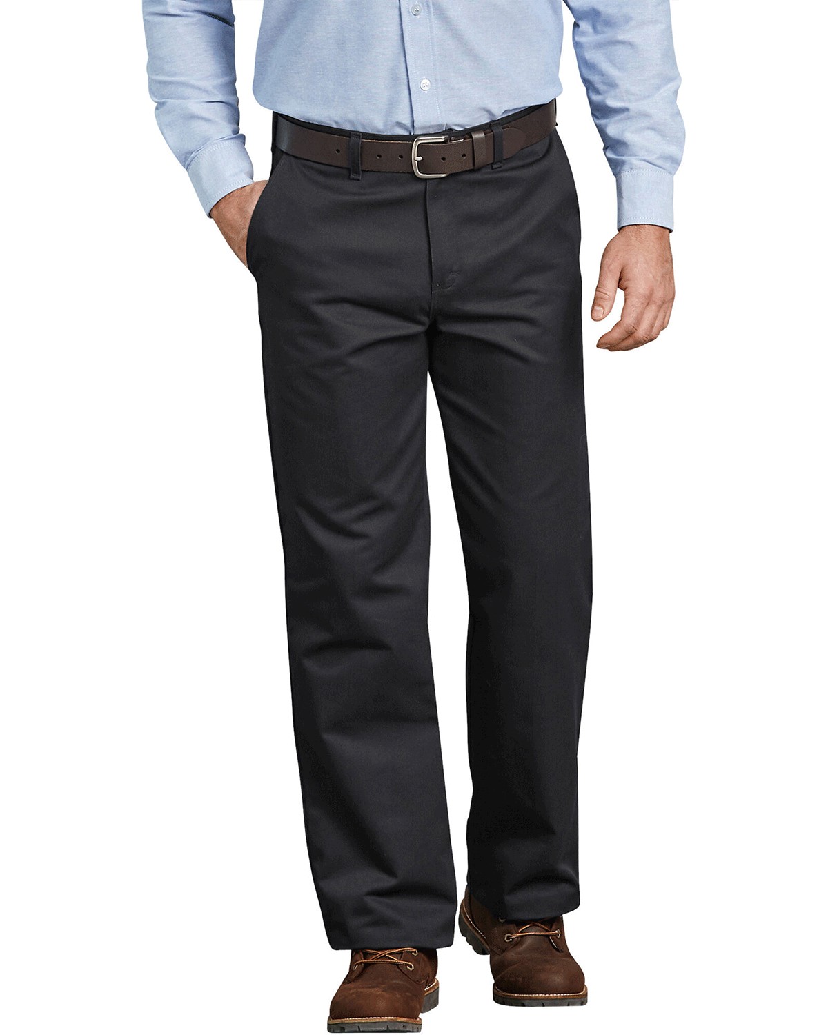 Dickies WP314 Relaxed Fit Cotton Flat Front Pant - ApparelnBags.com