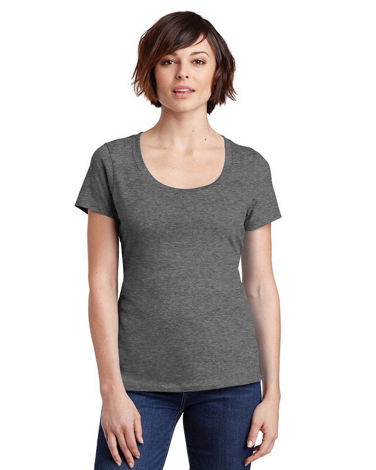 District Made DM106L Ladies Perfect Weight Scoop Tee - Apparelnbags.com