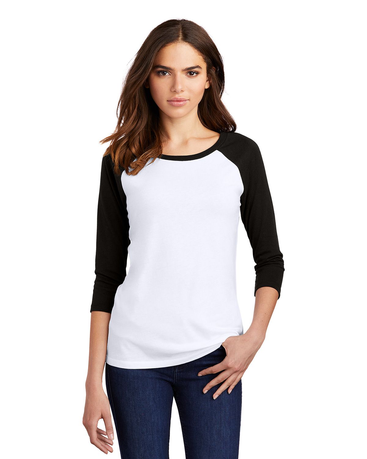 District Women's Perfect Weight 3/4-Sleeve Tee, Product