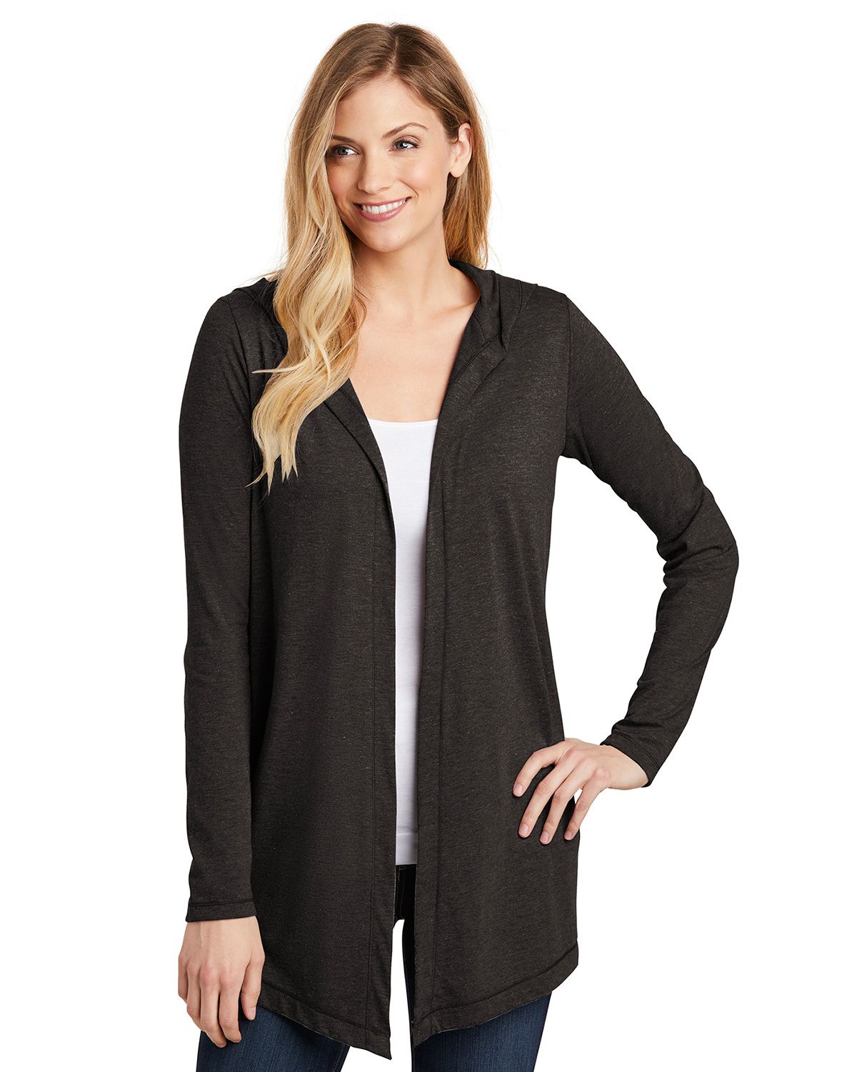 Size Chart for District DT156 Women's Perfect Tri Hooded Cardigan