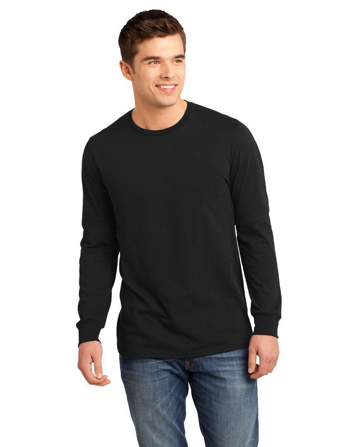 District DT5200 Young Mens Concert Tee Long Sleeve - ApparelnBags.com
